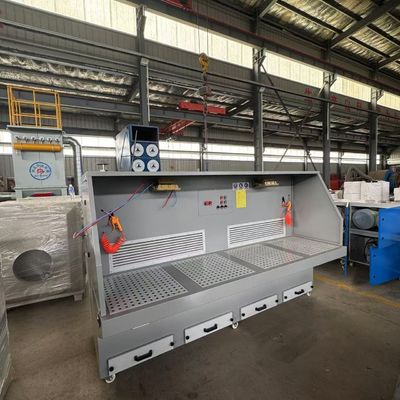 Tavolo a discesa per raccolta di polveri di rettifica industriale con piattaforma di rimozione di polvere per lucidatura di metalli a motore